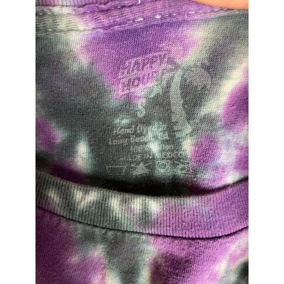 3 for $15 Happy Hour Tie Dye Short Sleeve T-Shirt Purple White Size Small - Picture 6 of 6